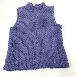 SoyBu soft knit terry cloth vest purple S
